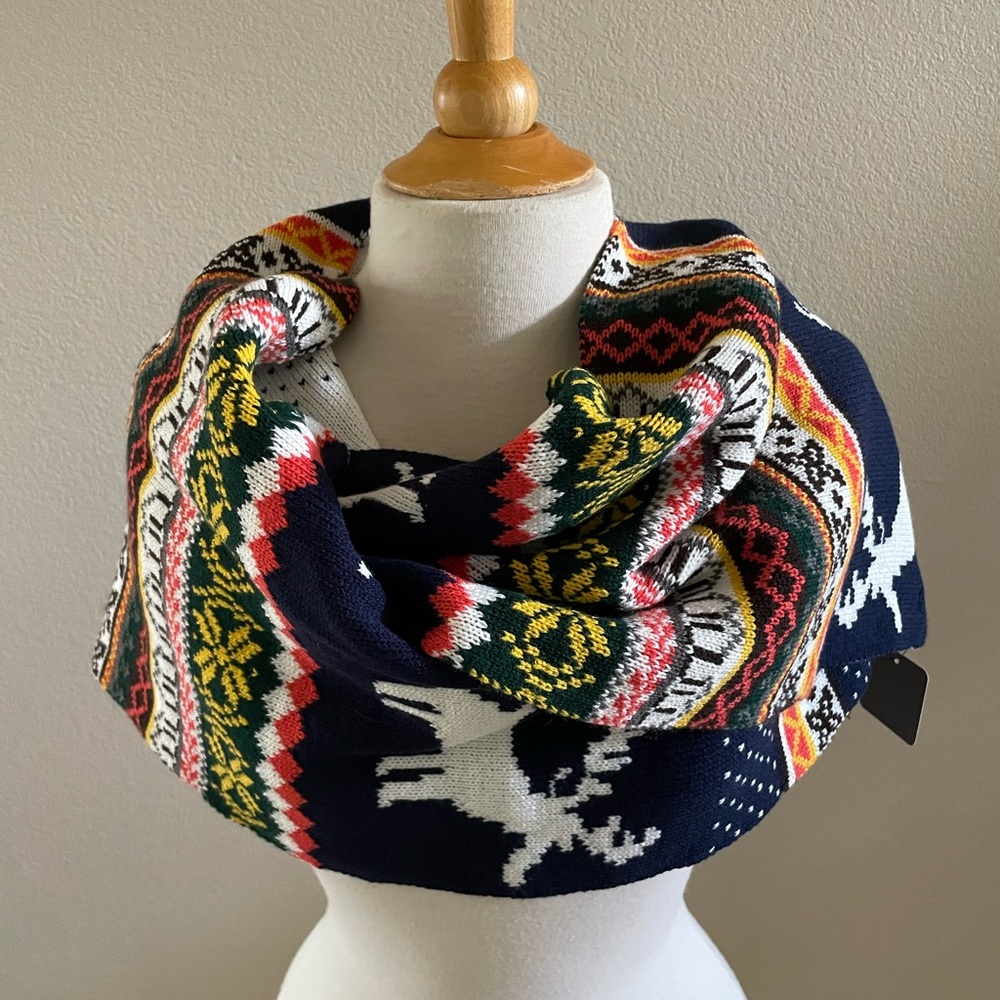 NWT Lovarzi Scarf Fair Isle Nordic Style Reversible 78 By 12From UK Doctor Who